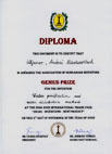 Diploma from the Association of Hungarian Inventors for the invention of new water treatment method.